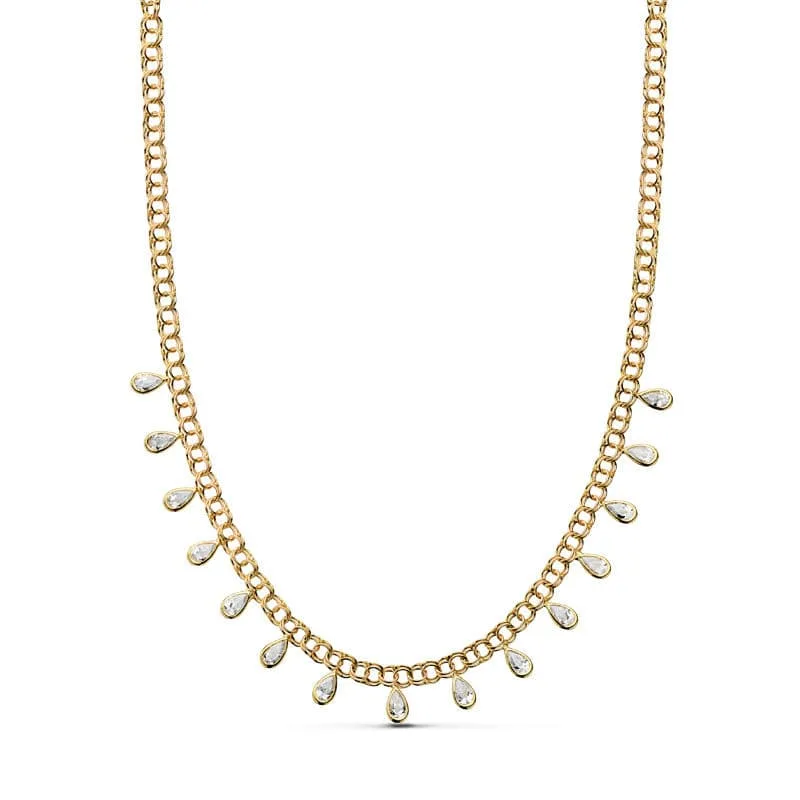 18K COLLAR ORO AMARILLO LAGRIMAS 42CM