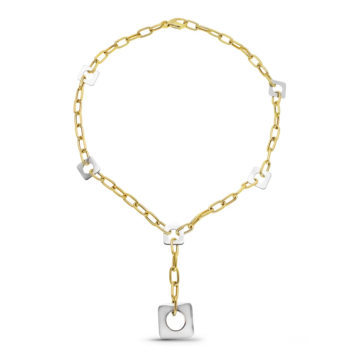 18K GARGANTILLA ORO BICOLOR MOTIVOS