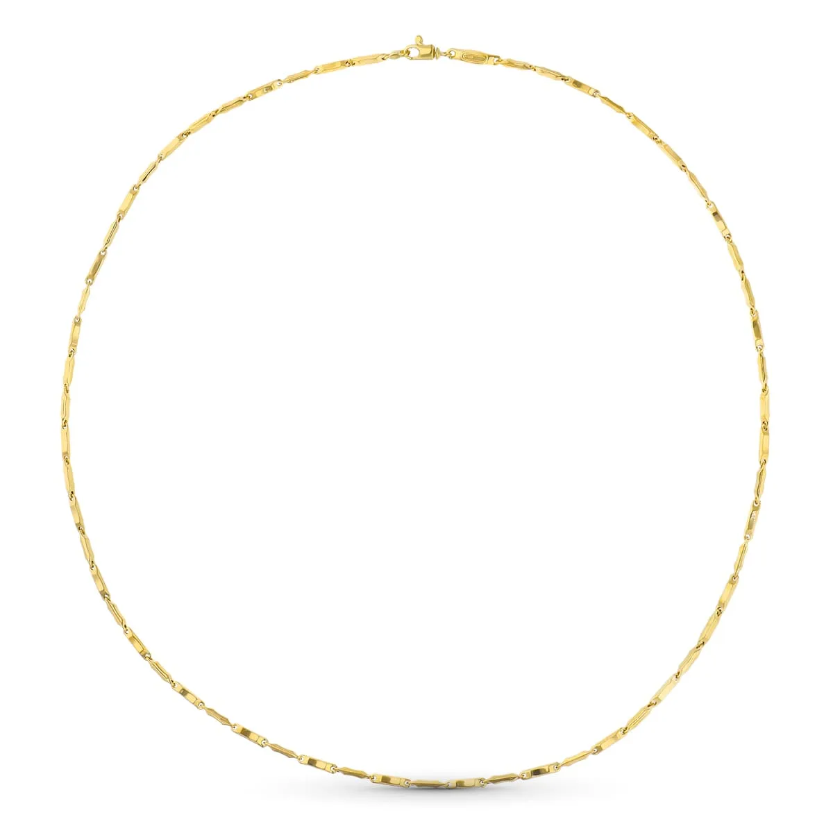18K CADENA ORO AMARILLO TRAMOS HUECA 60CM 2.5 MM