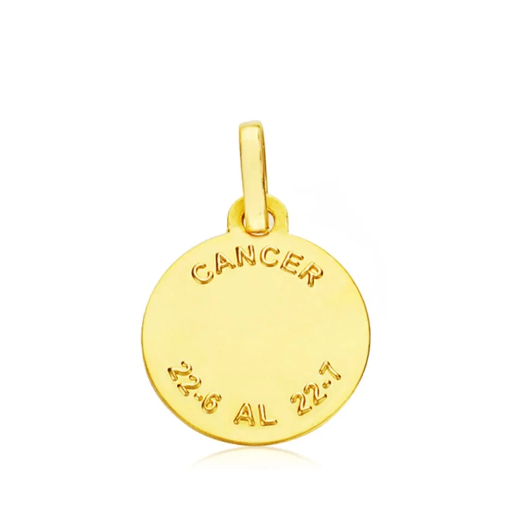 18K HOROSCOPO ORO AMARILLO CANCER 13 MM — vista 2