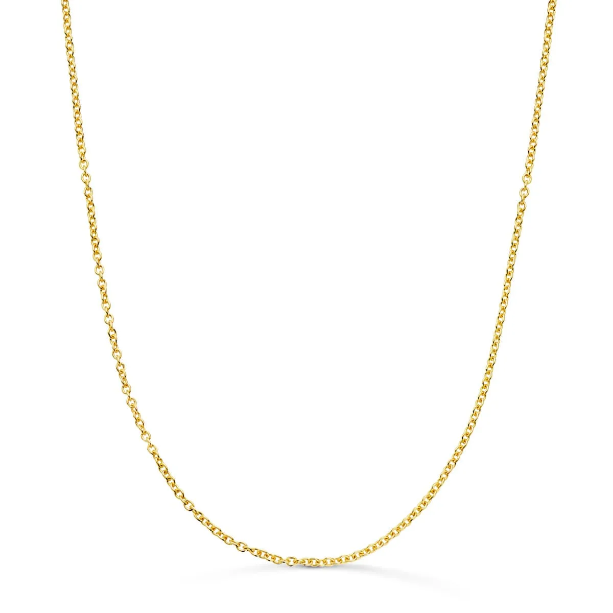 18K CADENA ORO AMARILLO ROLO MACIZA ANCHO: 1.5MM LARGO: 45CM