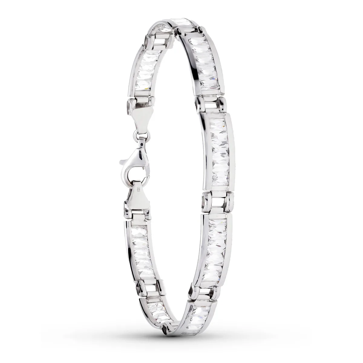 18K PULSERA ORO BLANCO CIRCONITA 20CM