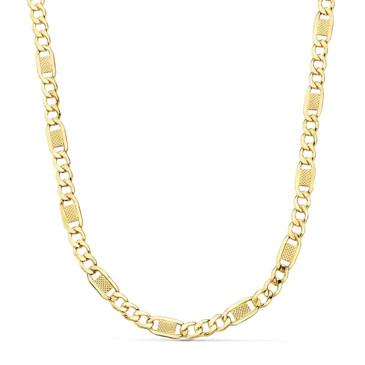 18K CADENA CARTIER ORO AMARILLO ESLABONES HUECOS 3X1. LARGO: 50CM ANCHO: 5 MM