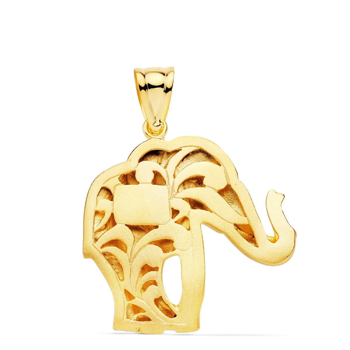 18K COLGANTE ELEFANTE SILUETA ORO AMARILLO 32X30 MM — vista 2