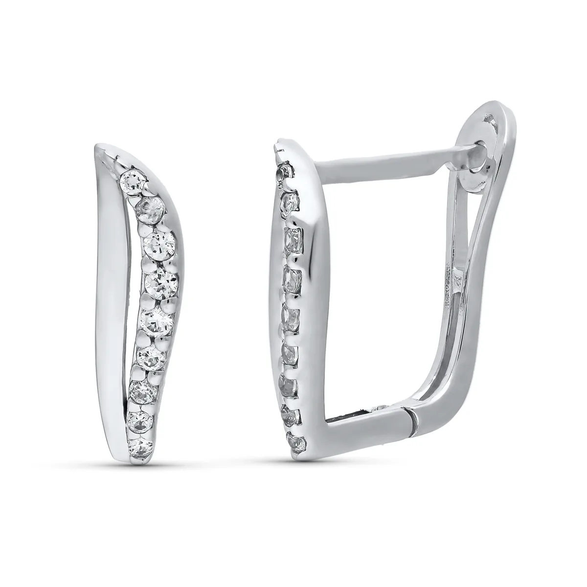 18K PENDIENTES ORO BLANCO CIRCONITA CATALAN