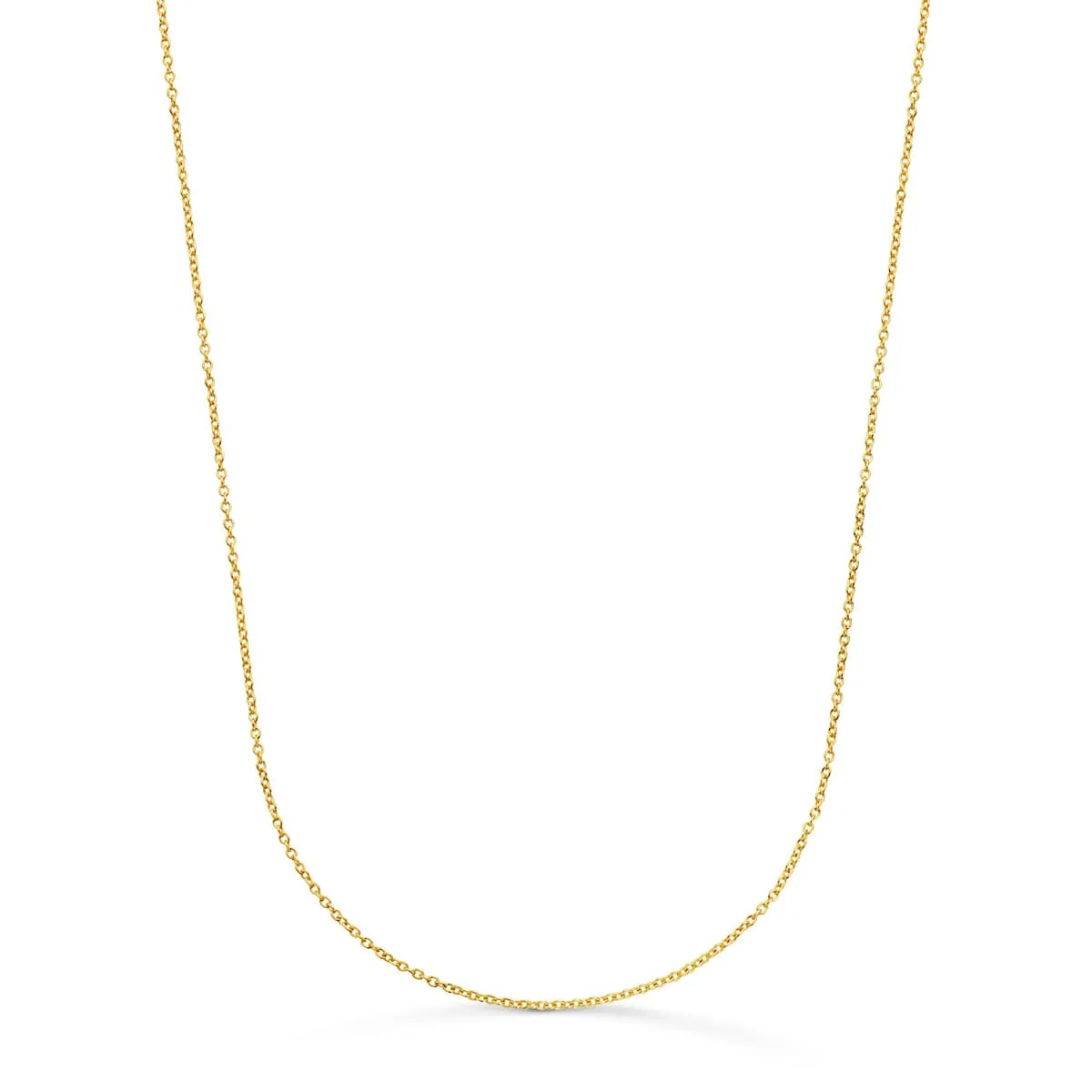 18K CADENA ORO AMARILLO ROLO MACIZA ANCHO: 1MM LARGO: 45CM
