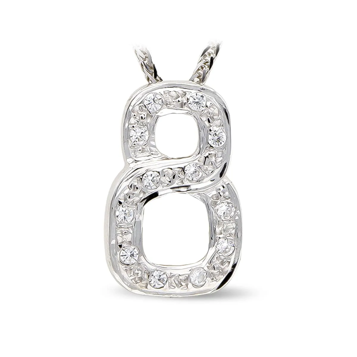 18K GARGANTILLA ORO BLANCO Y CIRCONITAS