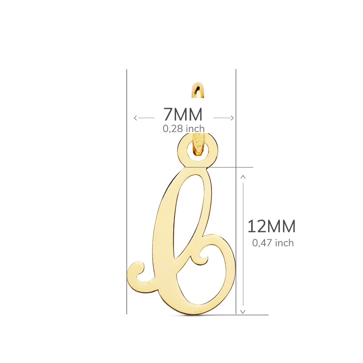 18K COLGANTE ORO AMARILLO LETRA " C " 15X9 MM — vista 2