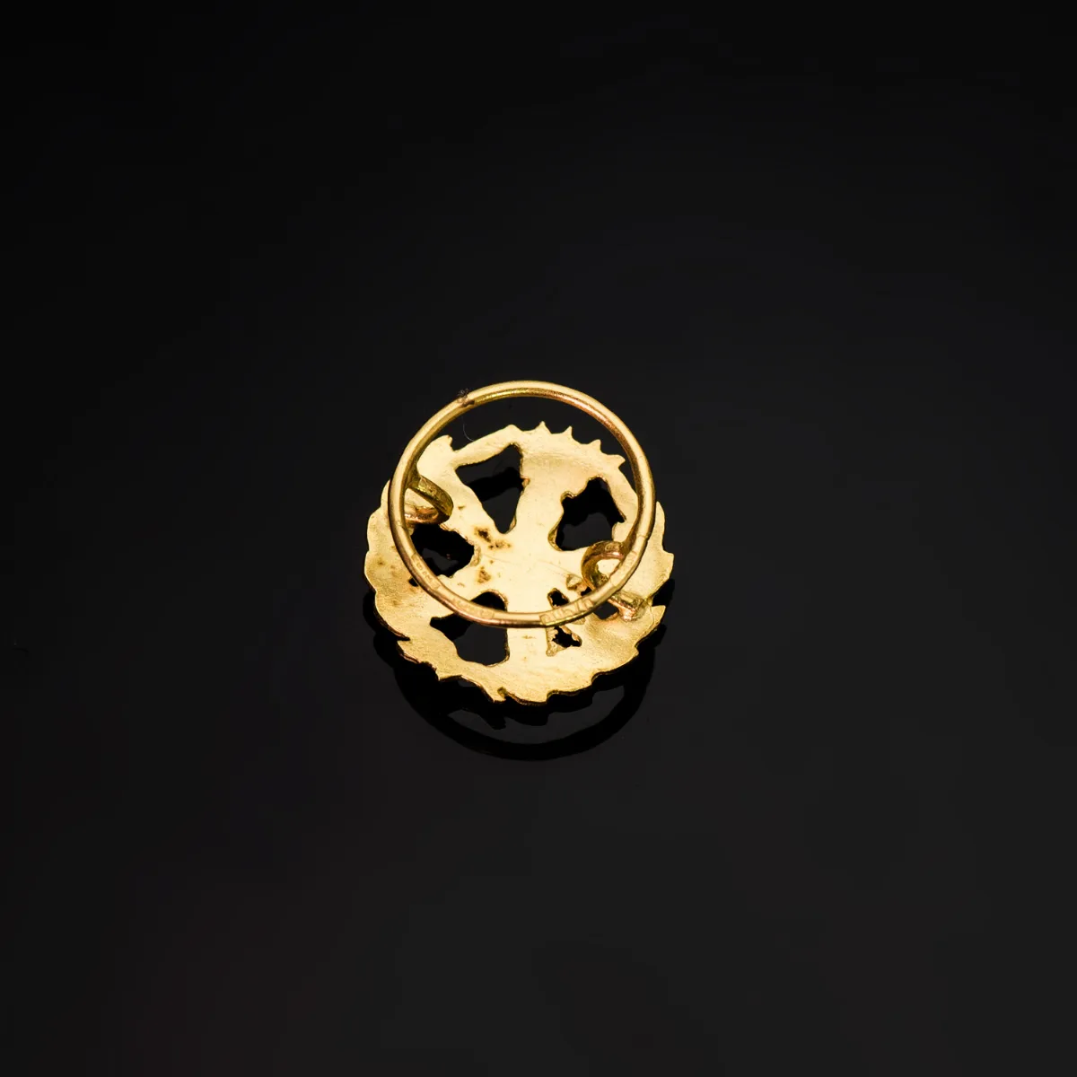 18K INSIGNIA ORO AMARILLO INGENIERO AERONAUTICO ( AEROESPACIAL )  15 X 15 MM — vista 3
