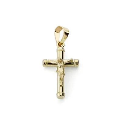 9K CRUZ ORO AMARILLO CRISTO 17X10 MM