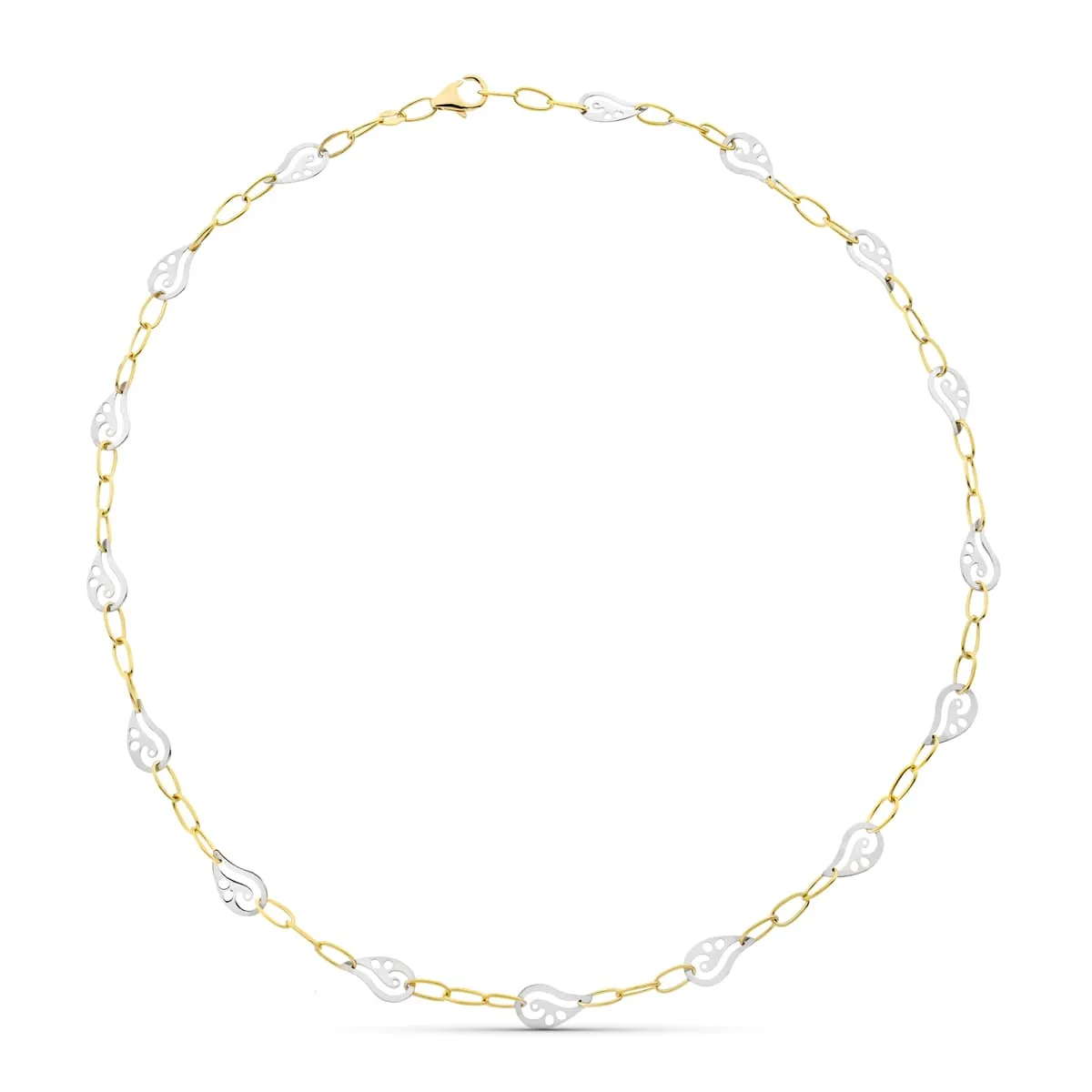 18K GARGANTILLA ORO BICOLOR 45CM