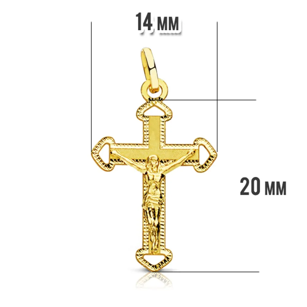 18K CRUZ ORO AMARILLO CON CRISTO. 23X14 MM — vista 2