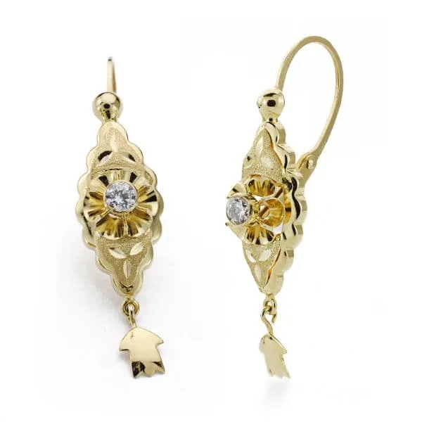 18K PENDIENTES CIGARRON 28X8 MM