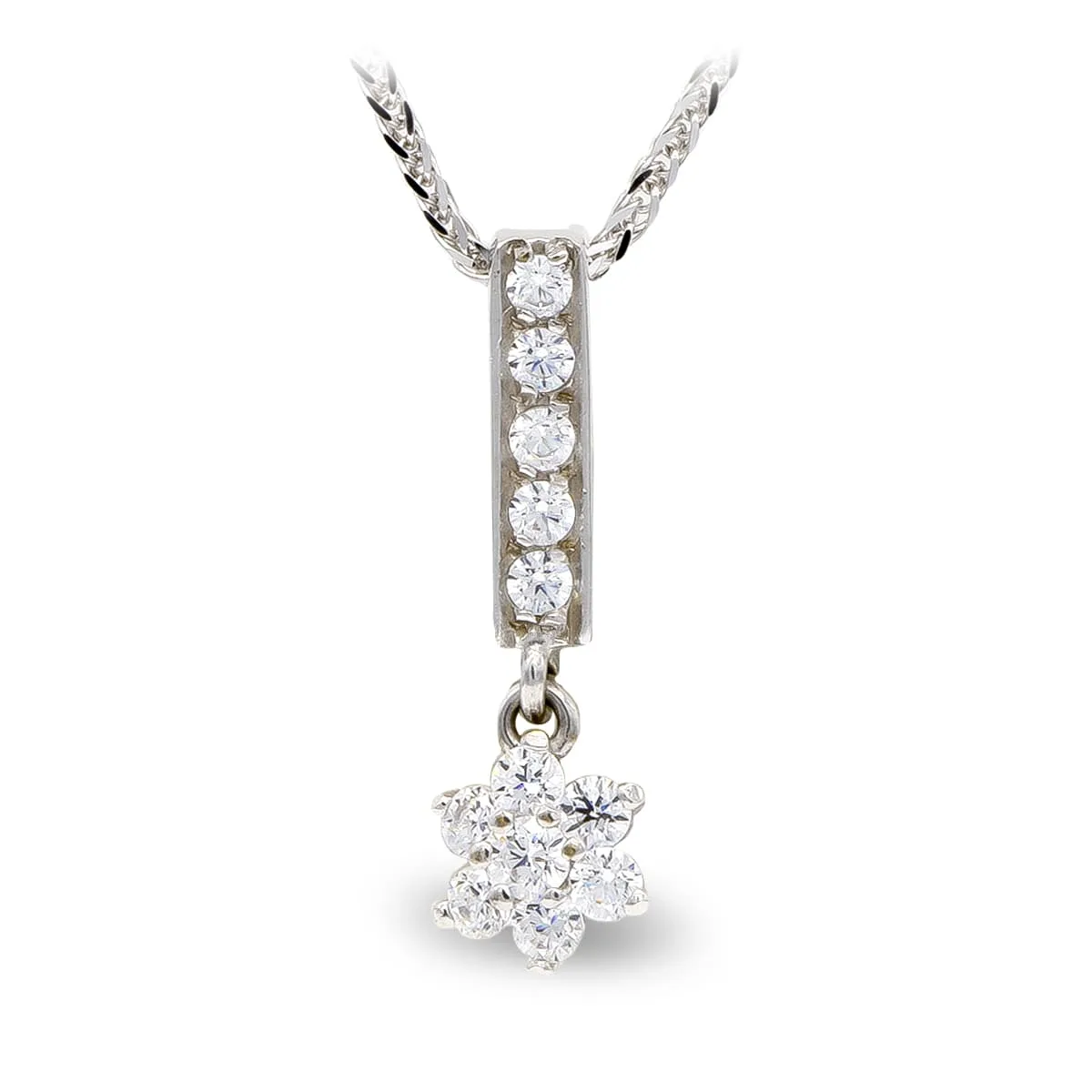 18K GARGANTILLA ORO BLANCO CIRCONITAS