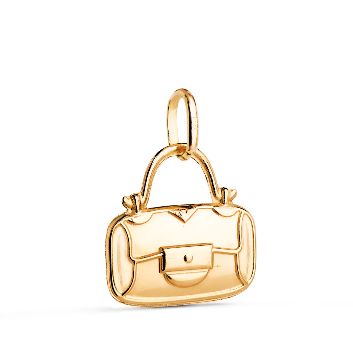 18K COLGANTE ORO AMARILLO BOLSO CON ESMALTE NEGRO Y BLANCO. MEDIDA: 14 X 13 MM — vista 3