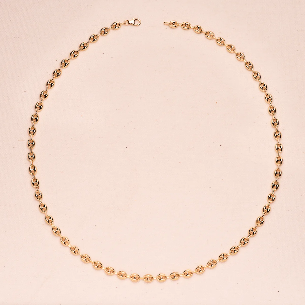 18K CADENA ORO AMARILLO CALABROTE HUECA NUDO DE BARCO ANCHO: 8X6MM. LARGO: 60CM — vista 3