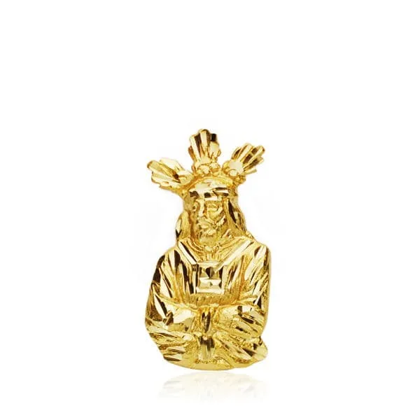 18K CRISTO ORO AMARILLO CAUTIVO SILUETA 19X9 MM