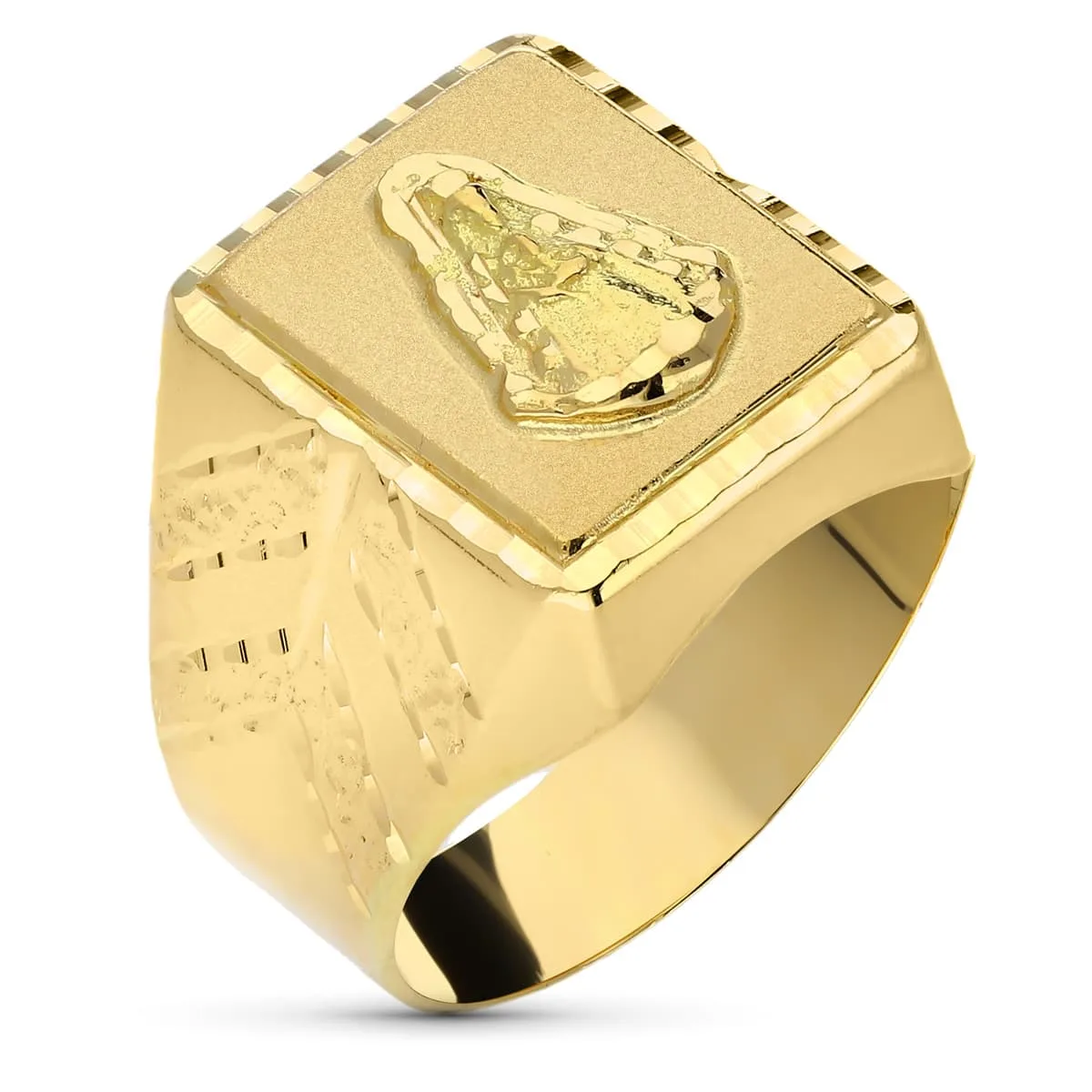 18K SELLO ORO AMARILLO VIRGEN DEL ROCIO HUECO