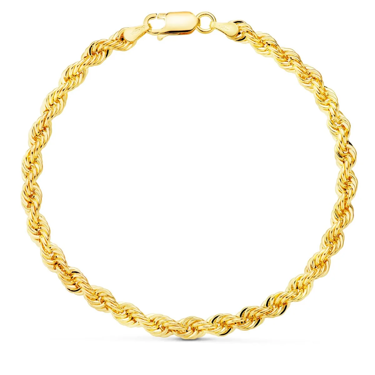 18K PULSERA ORO AMARILLO CORDON SALOMONICO. ANCHO 4,3 MM LARGO 19CM