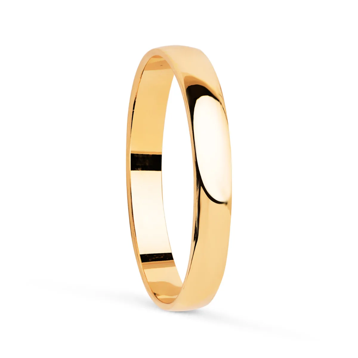 18K ALIANZA ORO AMARILLO LISA BRILLO ANCHO 2,5 MM GROSOR 0,9 MM
