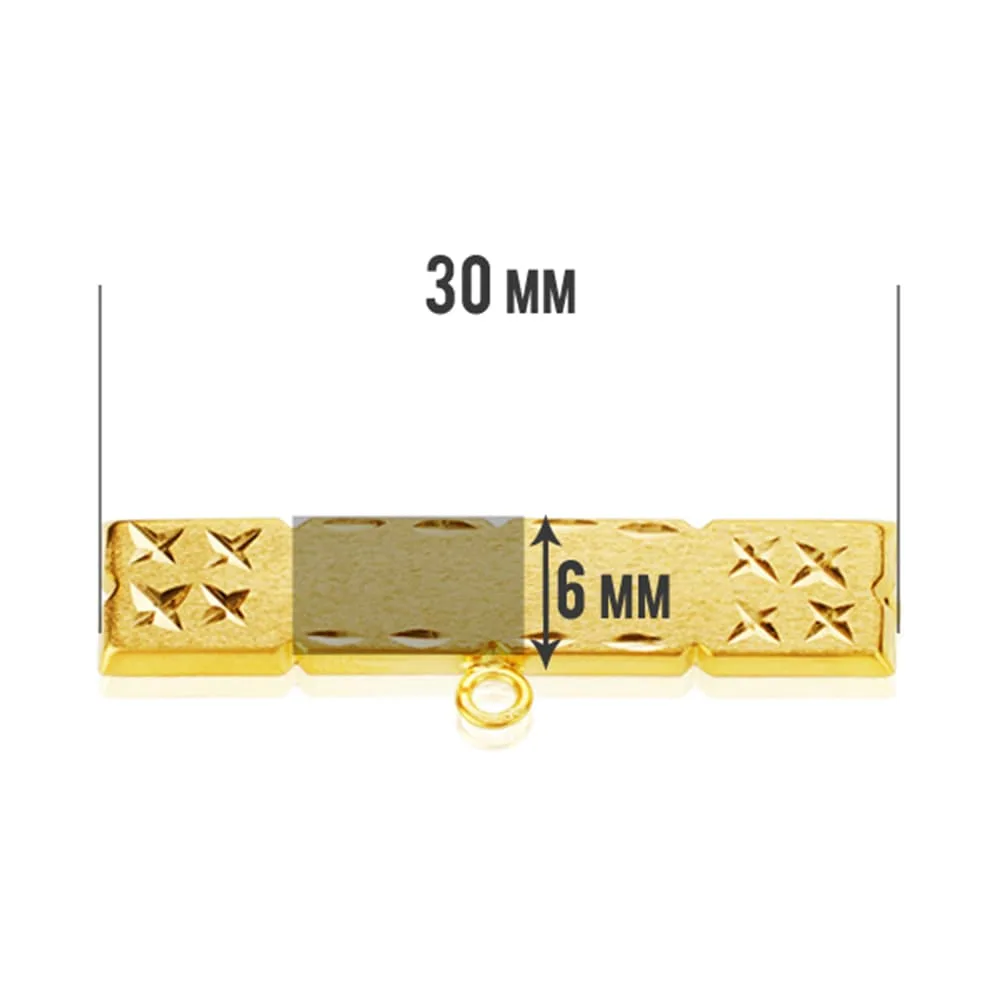 18K ALFILER ORO AMARILLO TALLADO 30X6 MM — vista 2