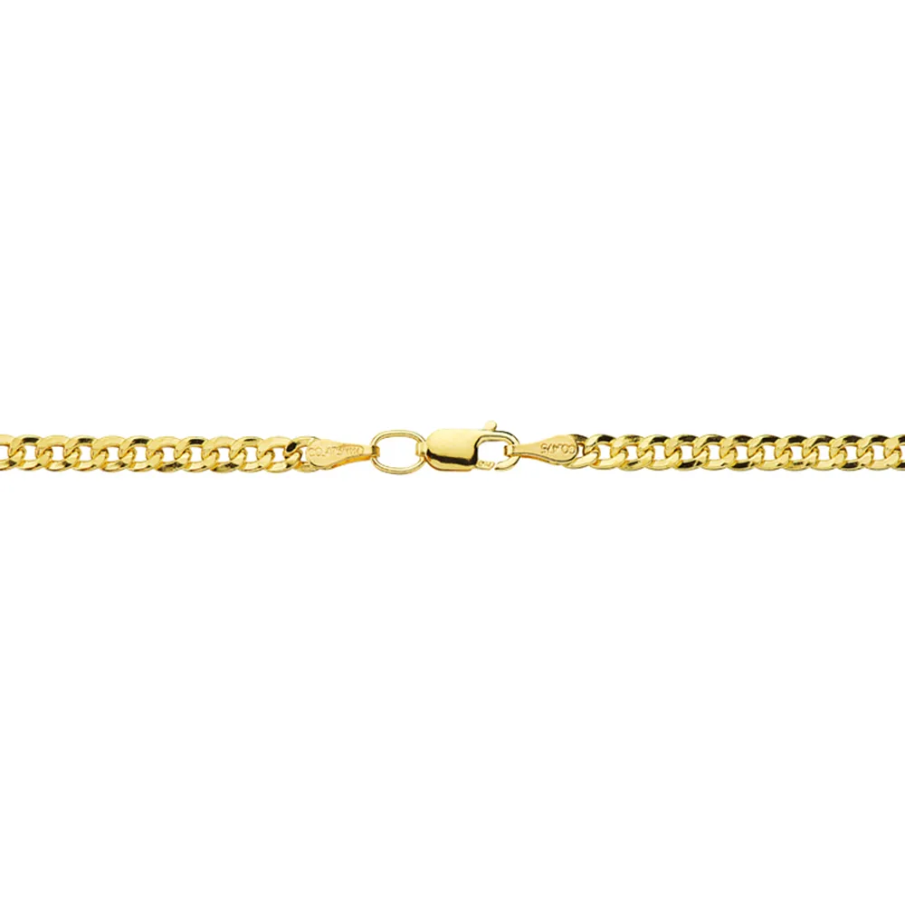 9K CADENA ORO AMARILLO BARBADA HUECA. ANCHO: 3 MM. LARGO: 50 CM — vista 2
