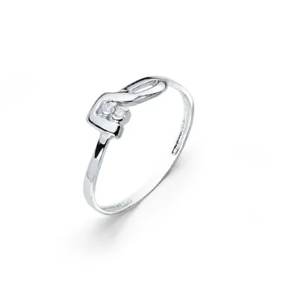18K SORTIJA ORO BLANCO DIAMANTES TALLA BRILLANTE 0.026  QTS. ANCHO: 5MM. CUERPO: 1,5MM