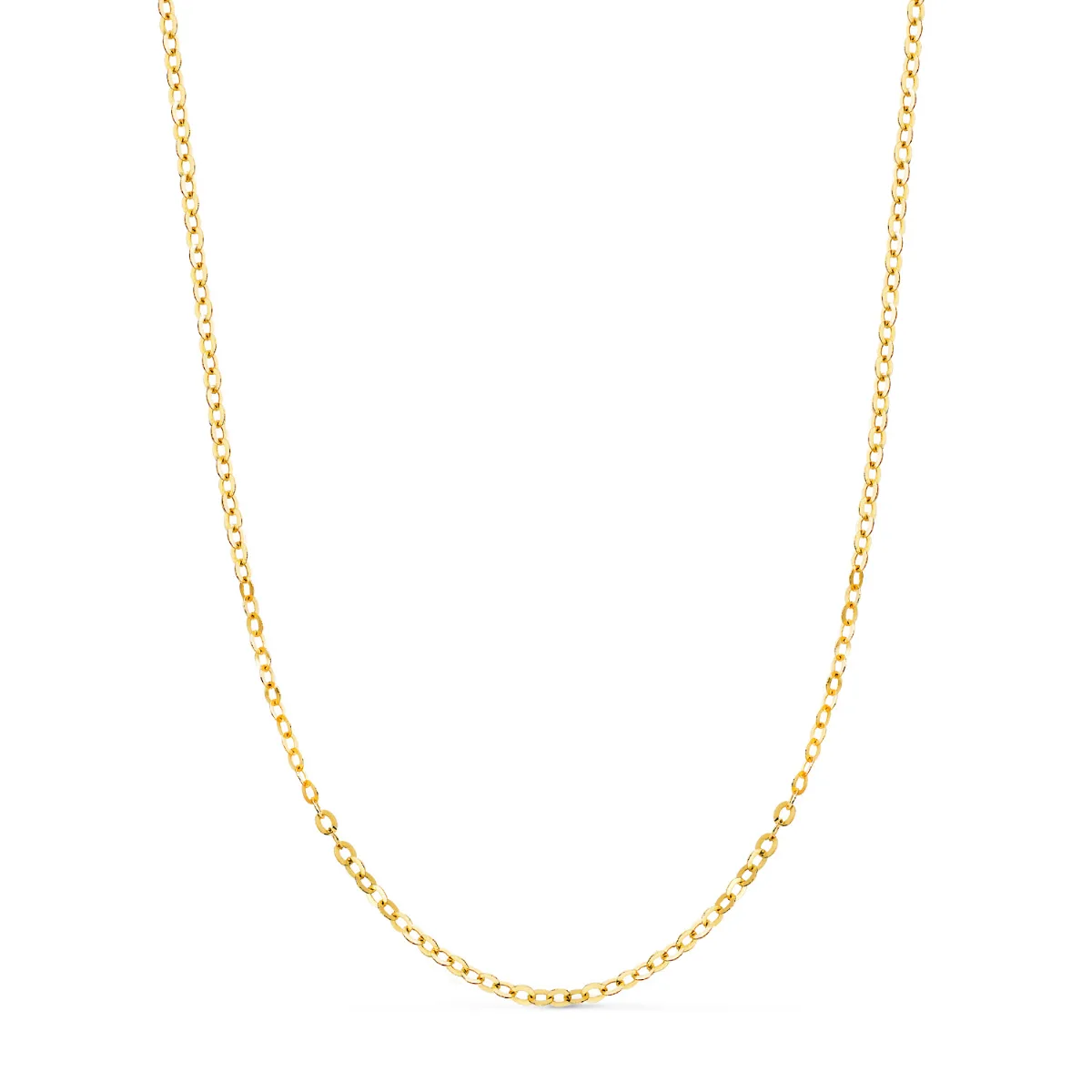 18K CADENA FORZADA MACIZA ORO AMARILLO ANCHO: 1,5 MM. LARGO: 50 CM