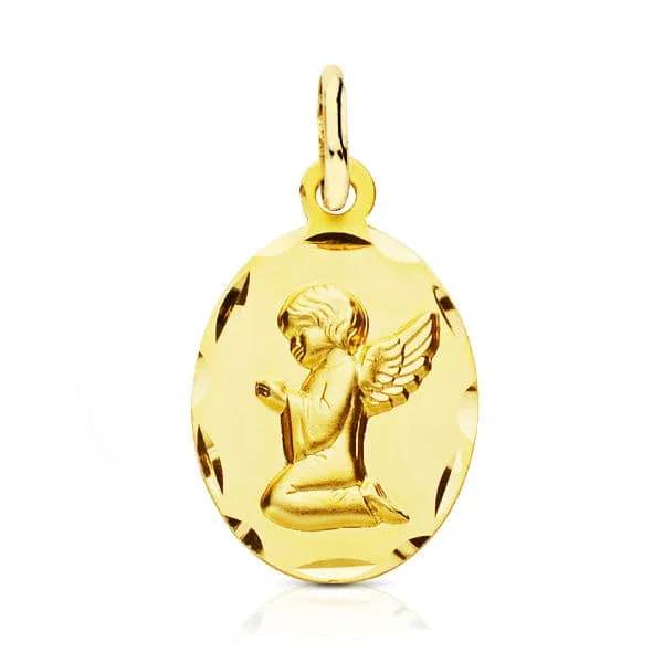 18K MEDALLA ORO AMARILLO ANGEL 19X12 MM