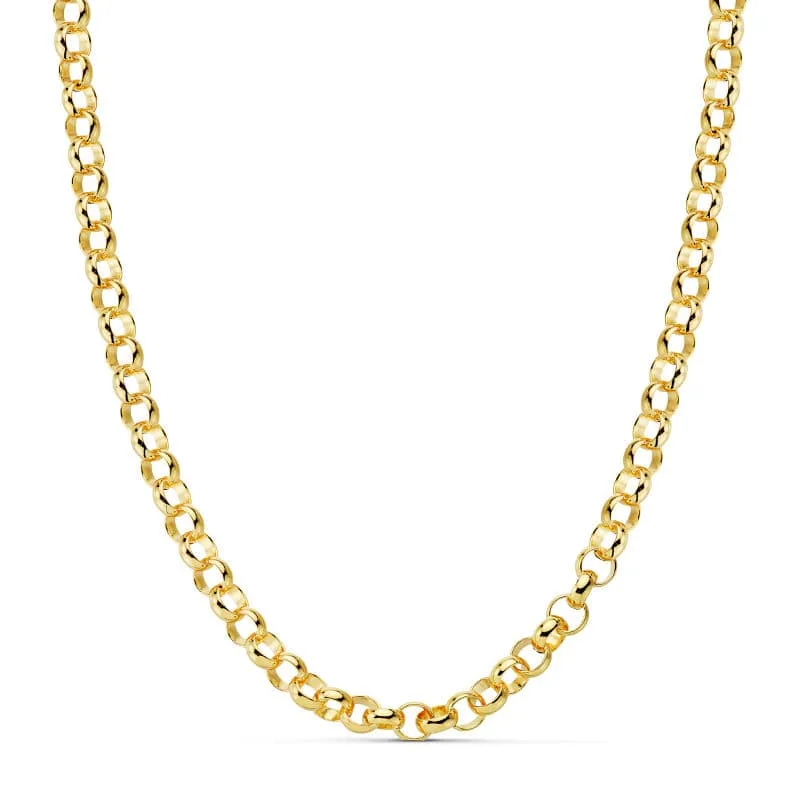 18K CADENA ORO AMARILLO ROLO HUECA 45CM 5.5 MM