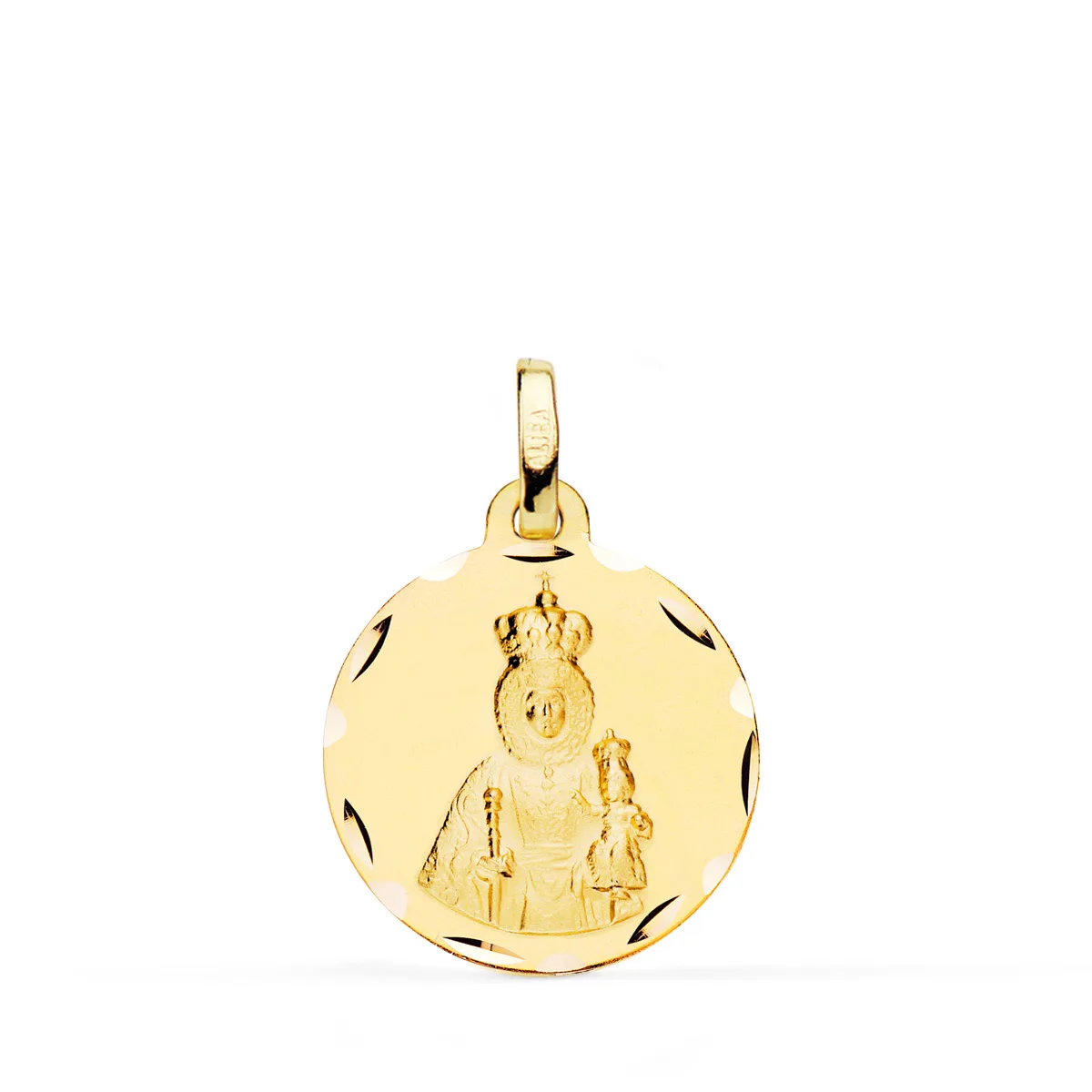 18K MEDALLA ORO AMARILLO VIRGEN DE LA FUENSANTA 18 MM 2.15