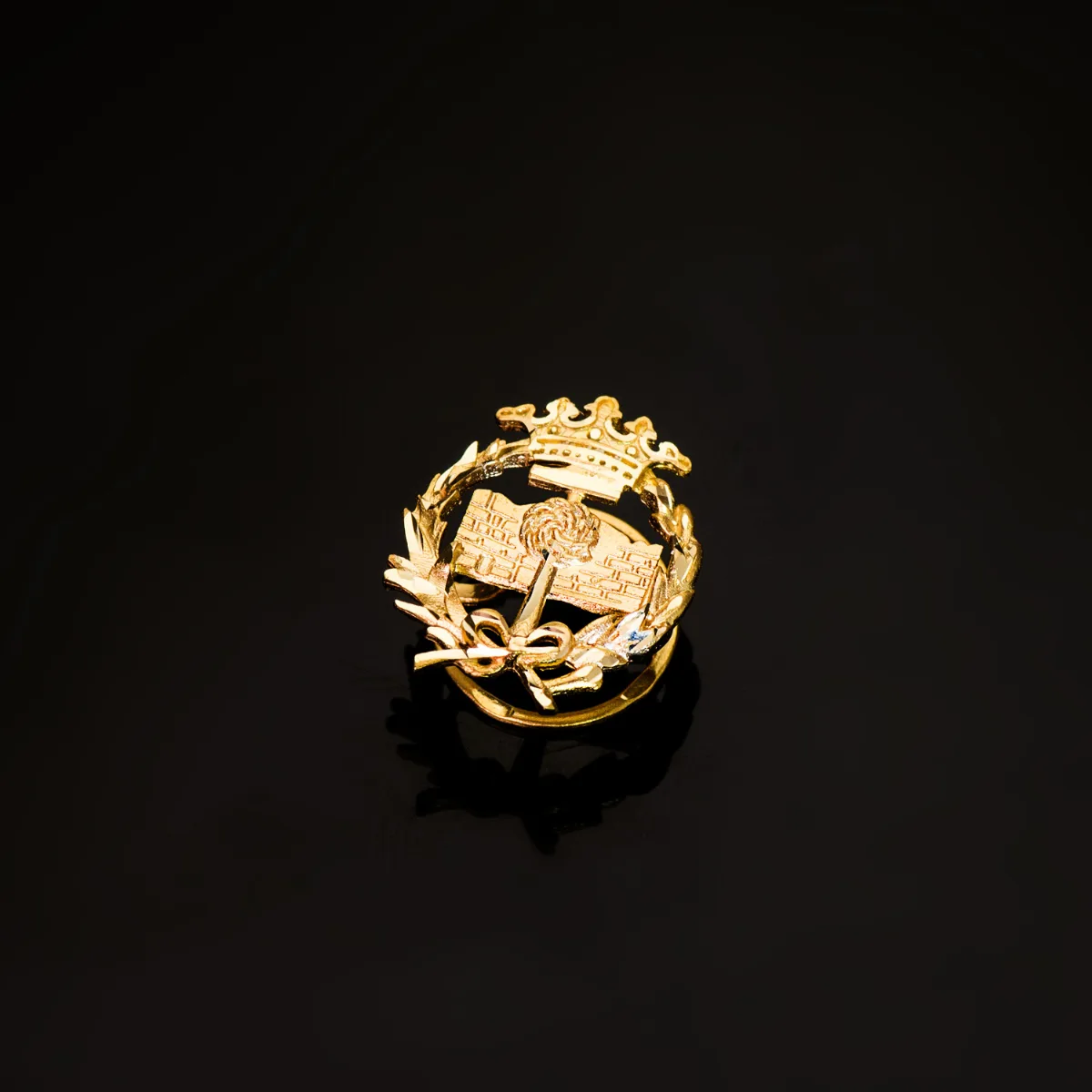 18K INSIGNIA ORO AMARILLO GEOLOGICAS 17 X 14 MM — vista 2