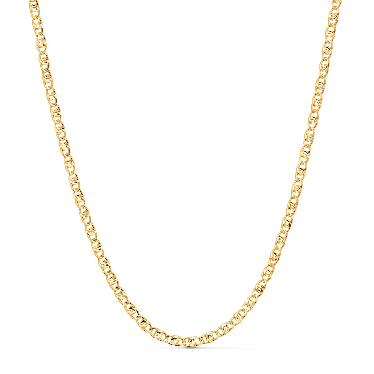 18K CADENA ORO AMARILLO TIPO ANCLA. LARGO: 50 CM. ANCHO: 2,8 MM. CIERRE REASA.