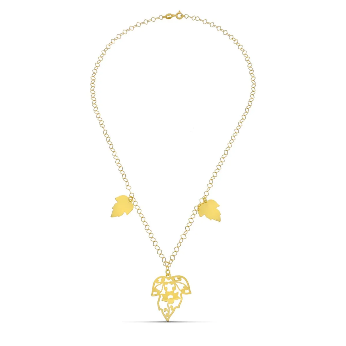 18K GARGANTILLA ORO AMARILLO HOJAS
