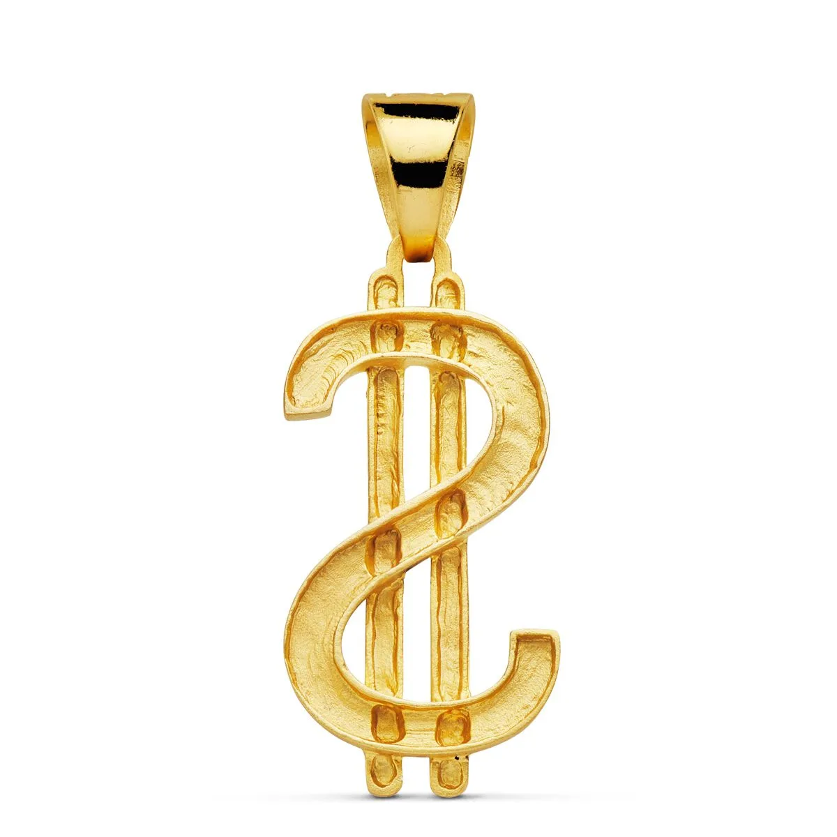 18K COLGANTE SIMBOLO DOLAR ORO AMARILLO. 41 X 21 MM — vista 2