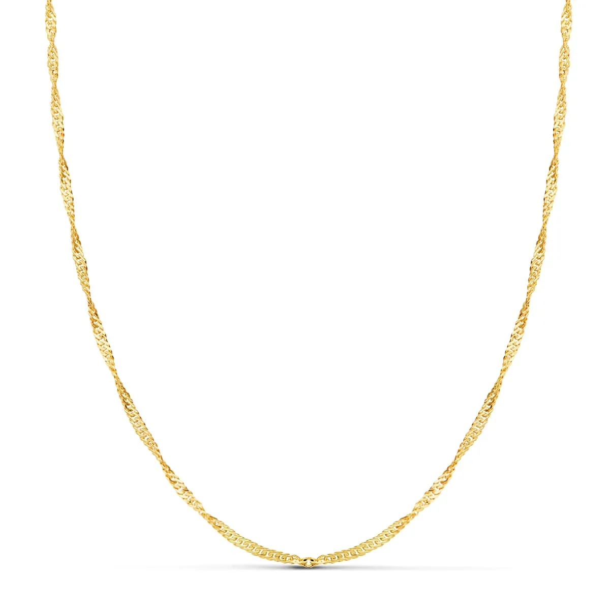18K CADENA ORO AMARILLO SINGAPUR HUECA 1.7 MM 45CM