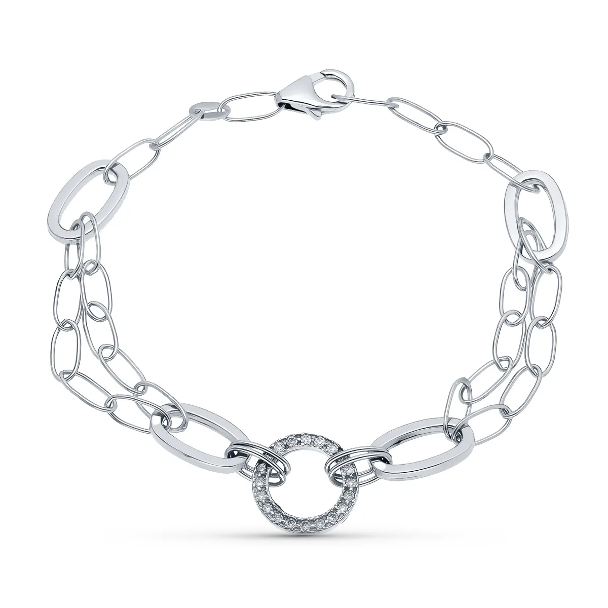 18K PULSERA ORO BLANCO 19CM