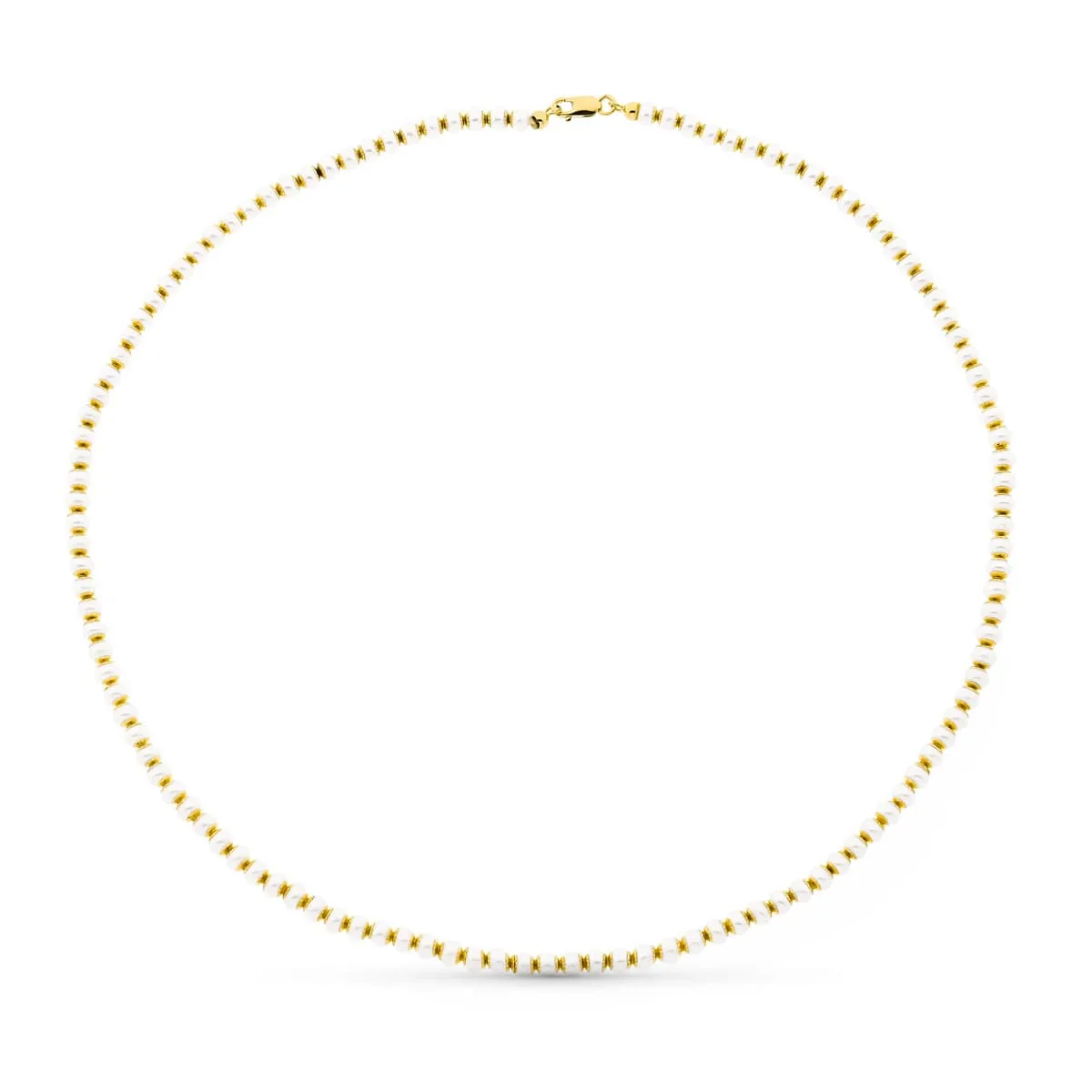 18K GARGANTILLA ORO AMARILLO PERLA 44CM