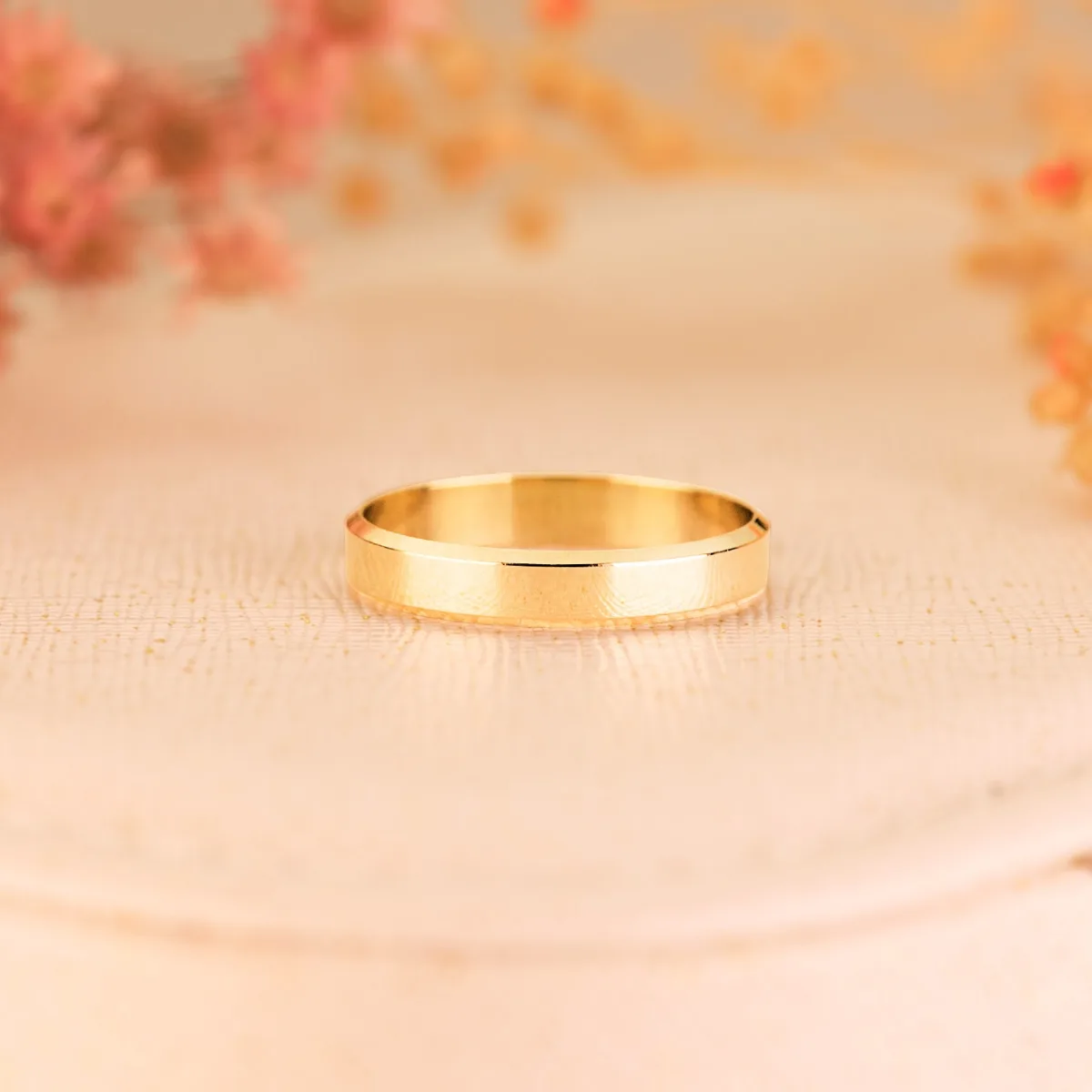 9K ALIANZA DE ORO AMARILLO LISA BRILLO BORDES. ANCHO: 3 MM. — vista 2