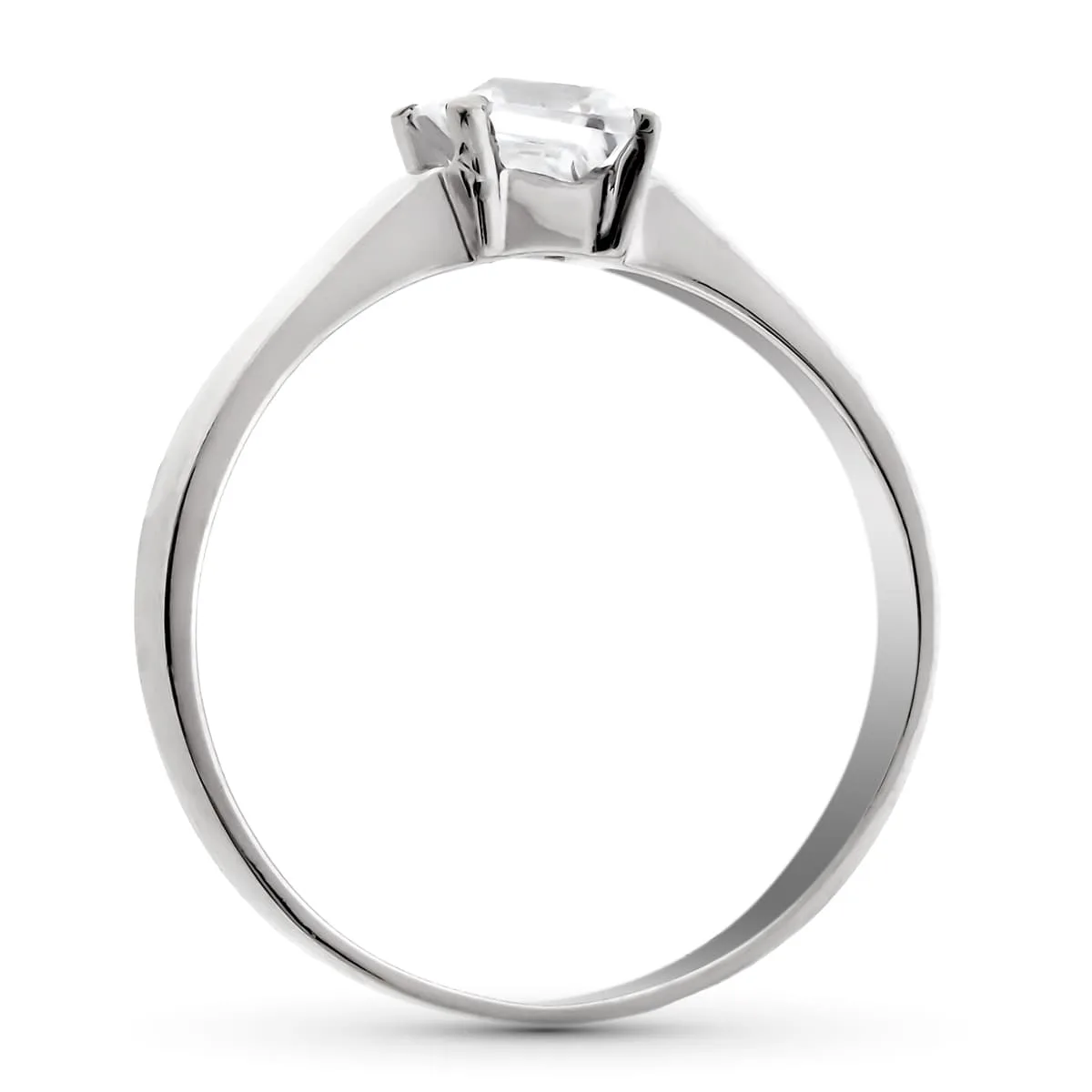18K SOLITARIO ORO BLANCO CON CIRCONITA CUADRADA EN GARRAS. MEDIDA: 5X5 MM — vista 2
