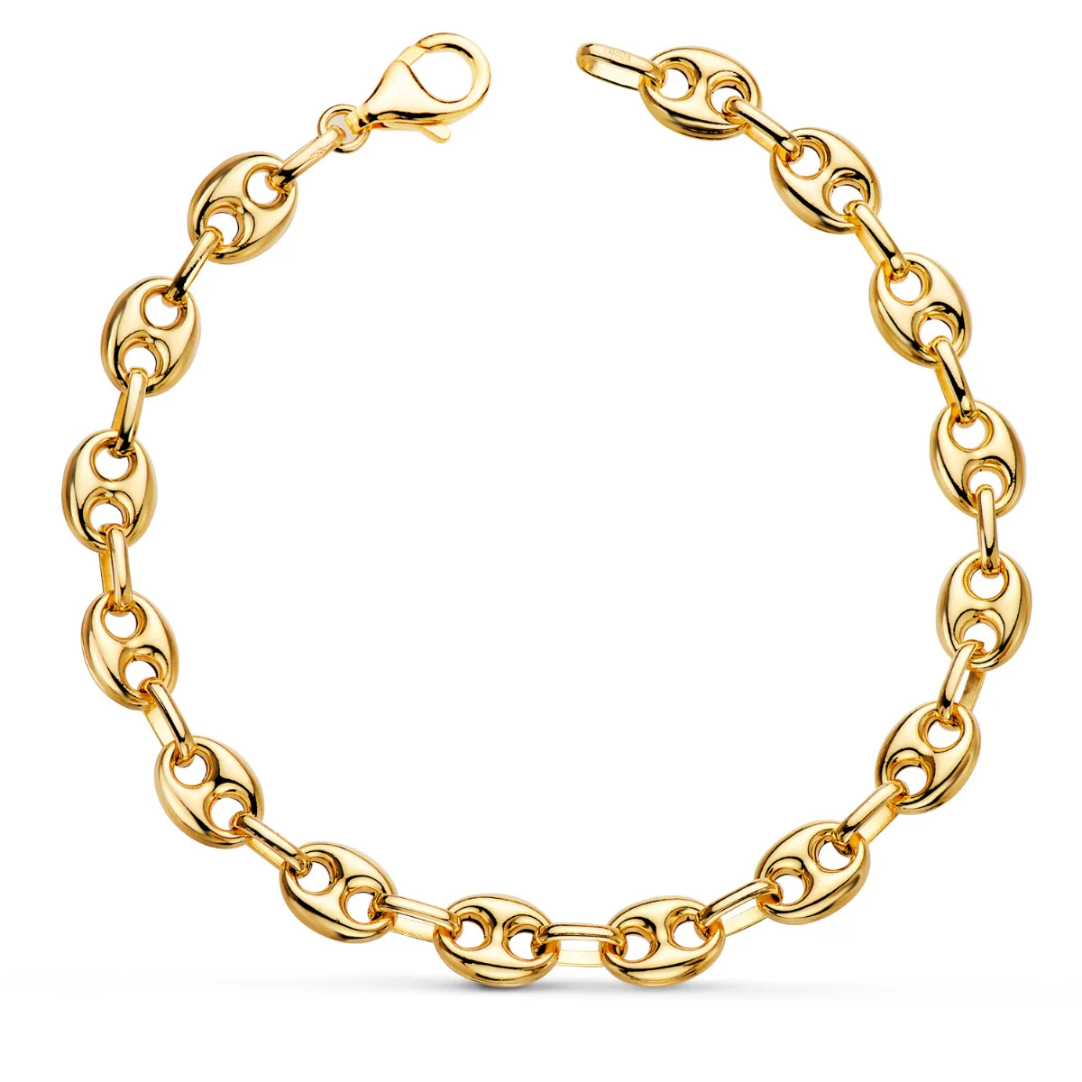 18K PULSERA ORO AMARILLO CALABROTE HUECO ANCHO: 7,5 MM. LARGO:  21CM
