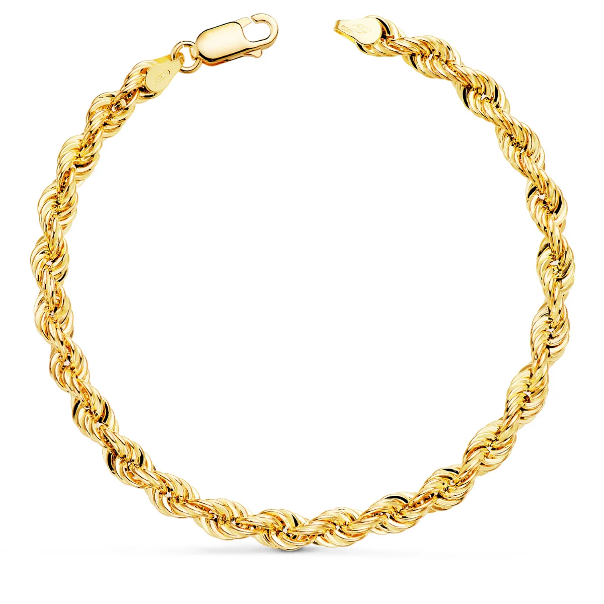 18K PULSERA ORO AMARILLO CORDON SALOMONICO. ANCHO 5,5 MM LARGO 21CM