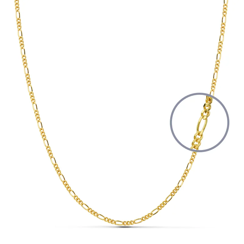 9K CADENA ORO AMARILLO CARTIER 3X1 MACIZA. ANCHO: 2 MM. LARGO: 45 CM