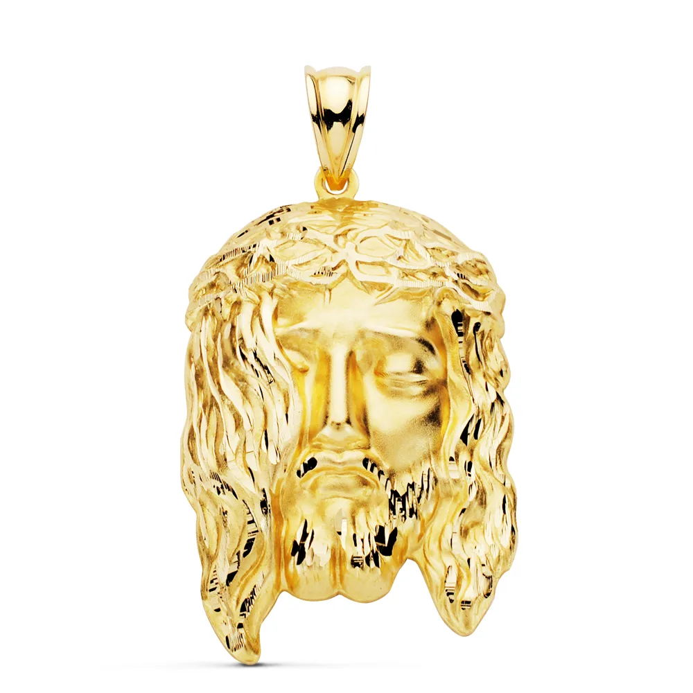 18K COLGANTE ORO AMARILLO CABEZA DE CRISTO  35X20 MM
