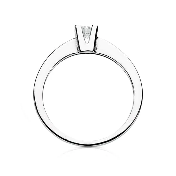 18K SOLITARIO ORO BLANCO DIAMANTE NATURAL TALLA BRILLANTE 0.200 QTS. SI-H — vista 2
