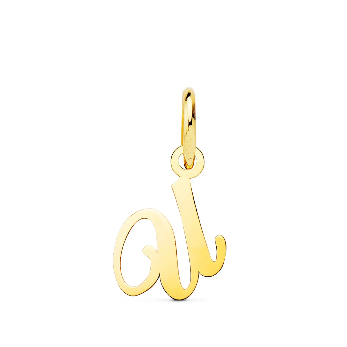 18K COLGANTE ORO AMARILLO LETRA " U ": MEDIDA: 10,5 X 7,5 MM