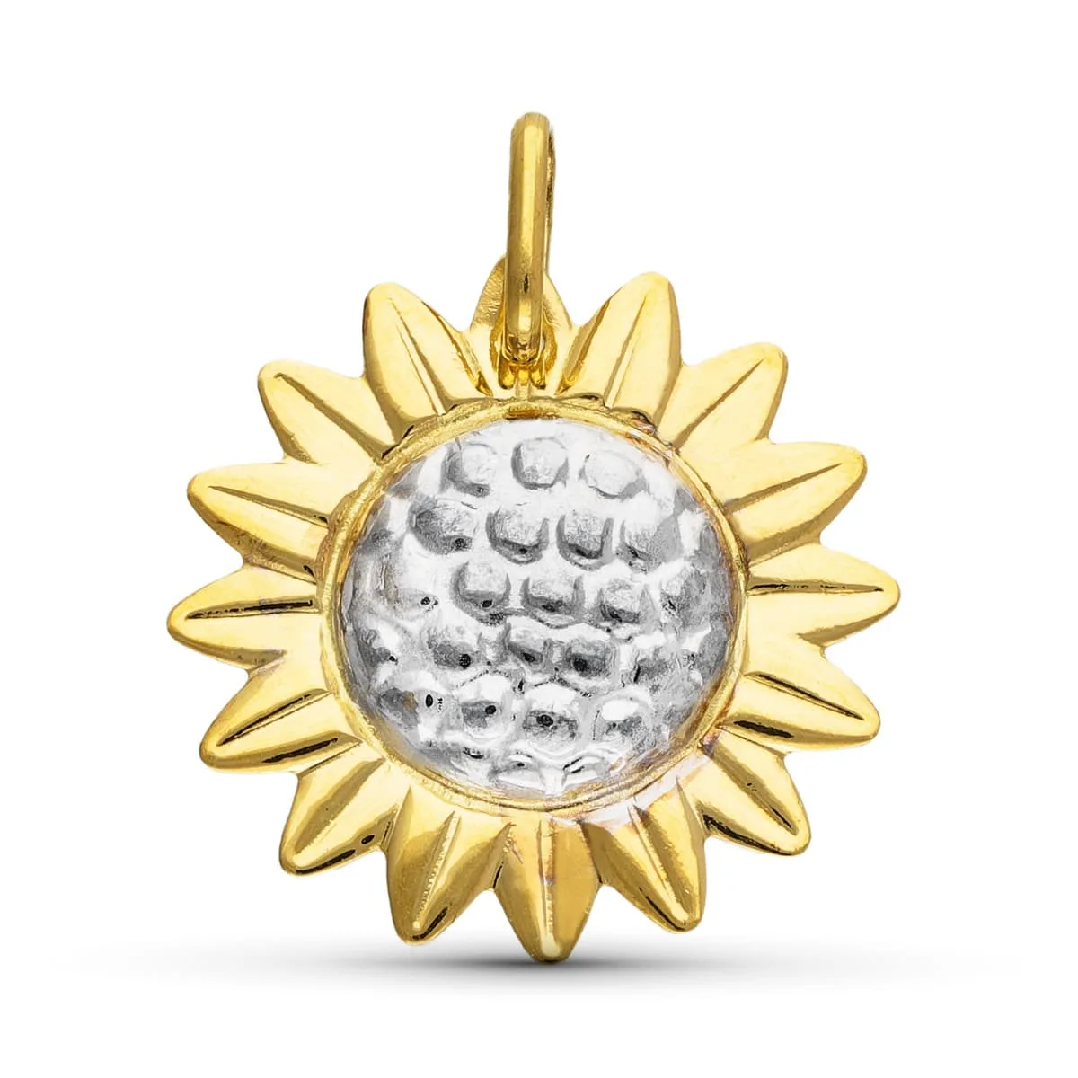 18K COLGANTE ORO BICOLOR GIRASOL 18 MM