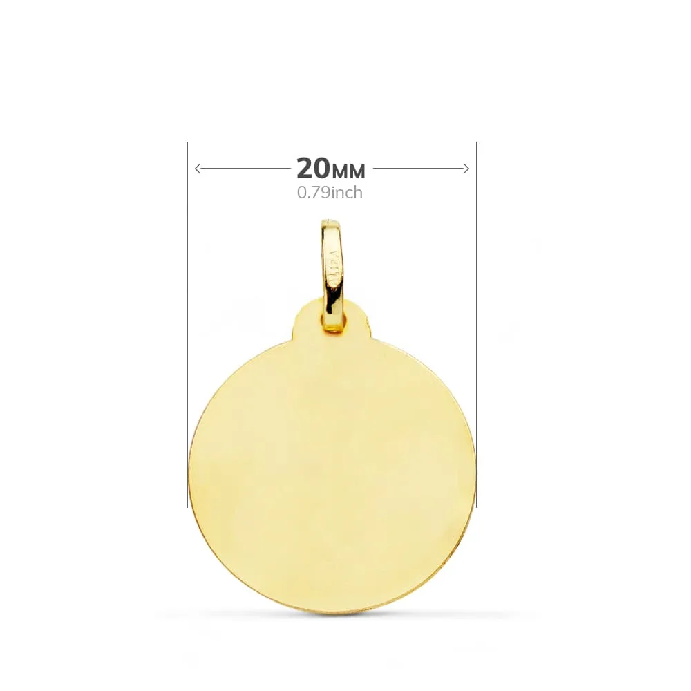18K MEDALLA ORO AMARILLO VIRGEN DEL CARMEN HELICE 20 MM — vista 2