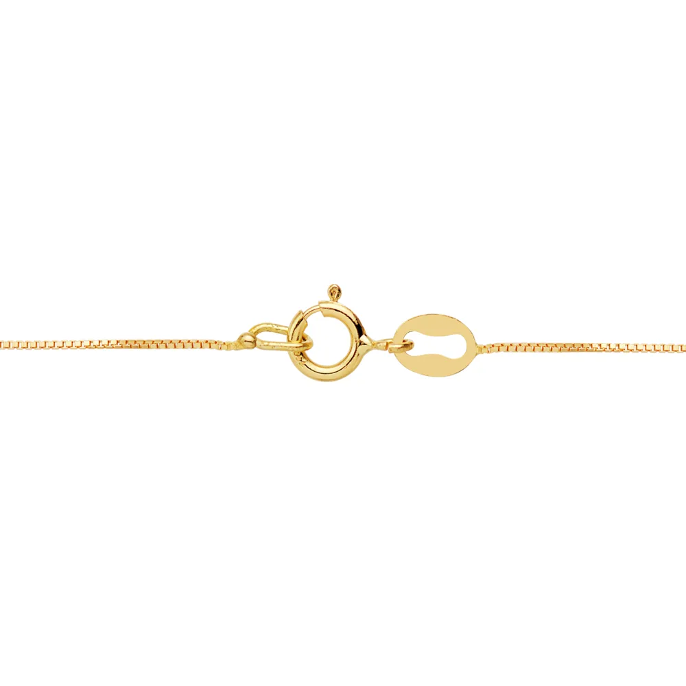 18K COLGANTE REDONDO CIRCONITA ORO AMARILLO CADENA 42CM — vista 2