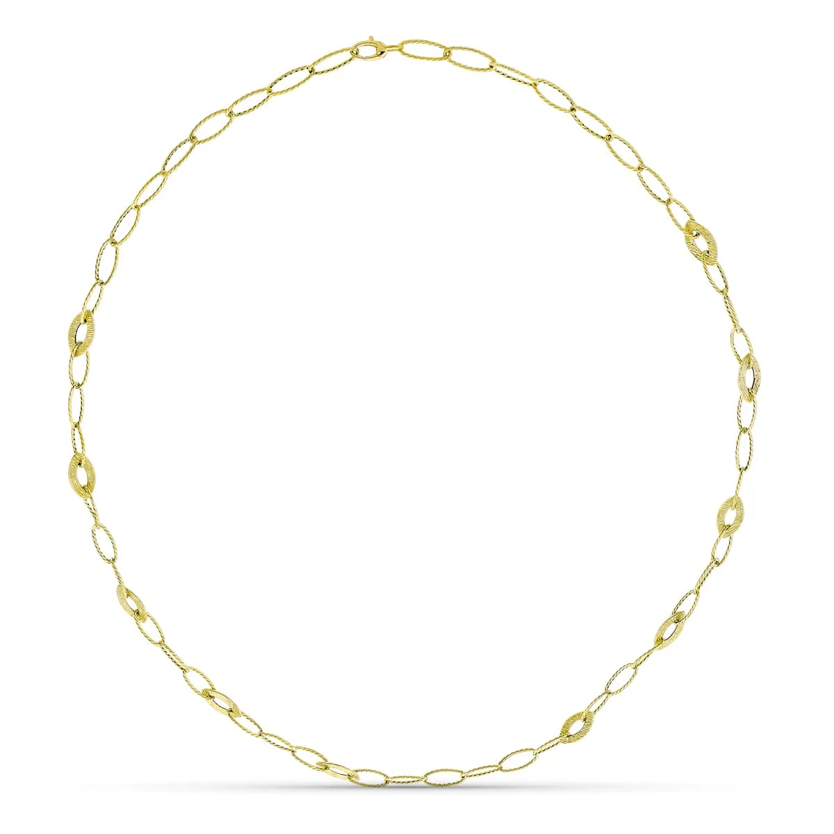 18K GARGANTILLA ORO AMARILLO ESLABONES OVALES 80CM